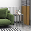 14 Inch Square Weather-Resistant Adirondack Side Table-Gray - Gallery View 1 of 9