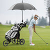 3 Wheels Folding Golf Push Cart with Seat Scoreboard and Adjustable Handle-Gray - Gallery View 1 of 9