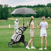 Folding 3 Wheels Golf Push Cart with Bag Scoreboard Adjustable Handle-Gray - Gallery View 1 of 9