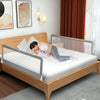 59 Inch Folding Breathable Baby Bed Rail Guard with Safety Strap-Gray - Gallery View 1 of 10