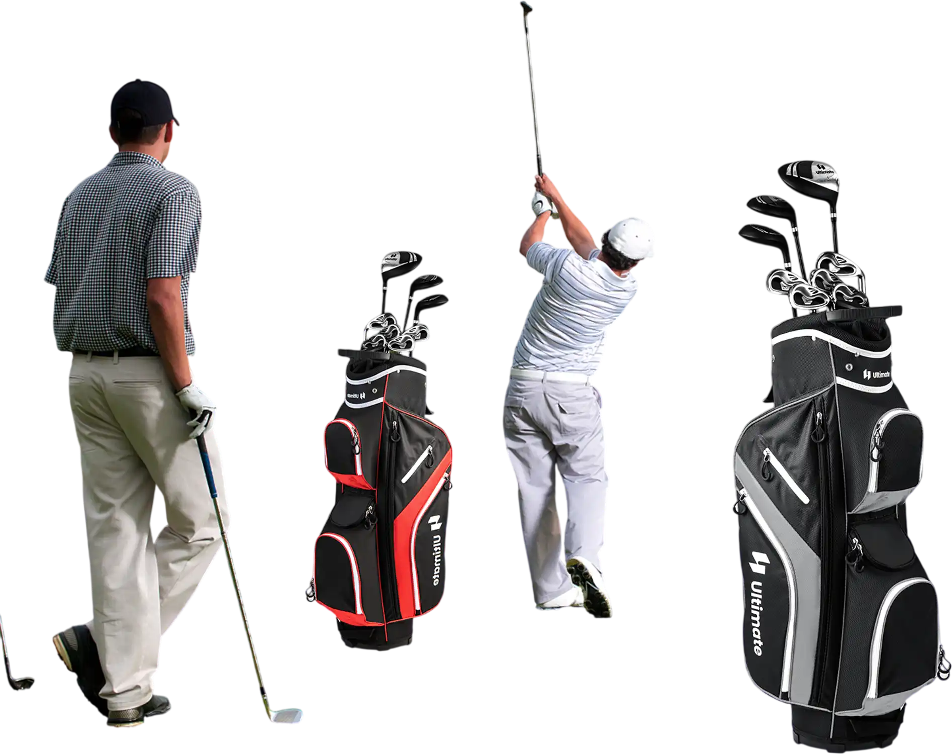 Costway Golf Cart Bag 14-Way Top Dividers Gray 23184675 New