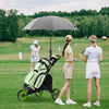 Folding 3 Wheels Golf Push Cart with Bag Scoreboard Adjustable Handle-Green - Gallery View 1 of 9