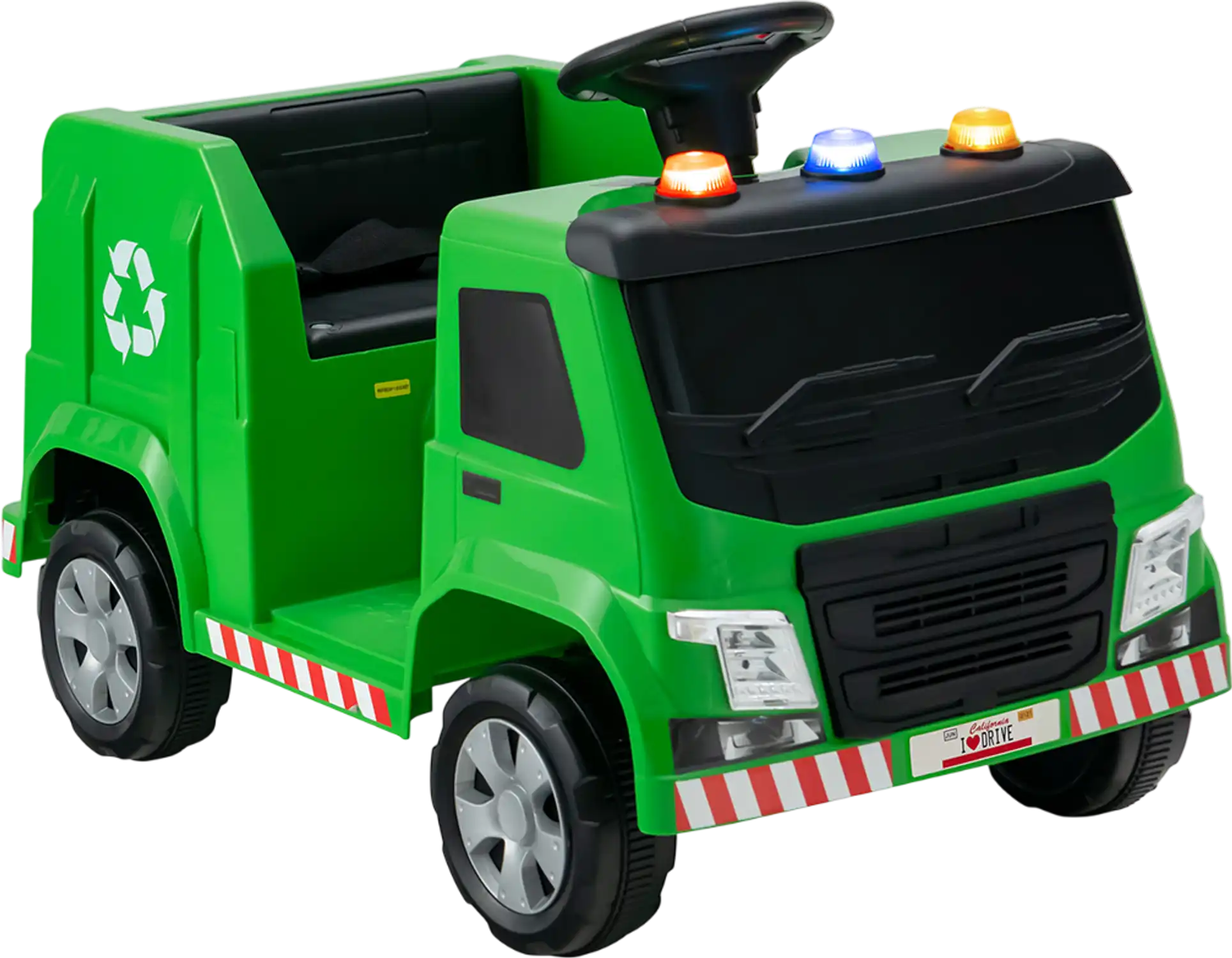 Costway 12V Kids Ride-On Garbage Truck Warning Lights 6 Recycling Accessories 61498275 New