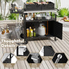 Outdoor grill cart with folding stainless steel top, ample storage, and convenient features for outdoor cooking and.