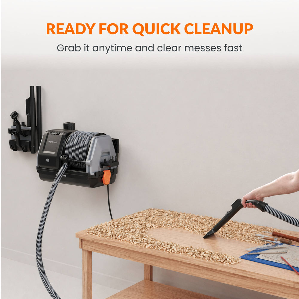 Giraffe Tools Grandstorm Retractable Vacuum Cleaner 30/50 ft New