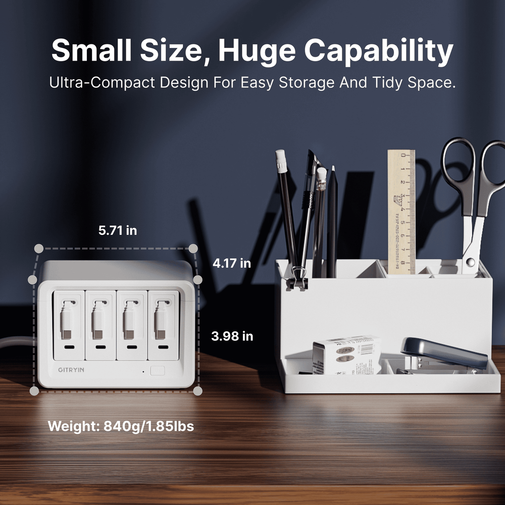 Giraffe Tools Desktop Charging Station 12-in-1 40W Cable Set New