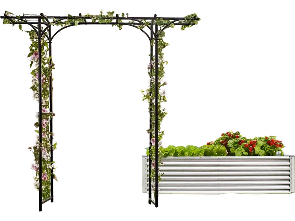 Grow and Flourish: All-in-One Garden Arbor and Raised Bed Bundle