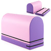 Gymnastics vaulting box in purple and pink with detachable mat, designed for kids' training and easy transport.