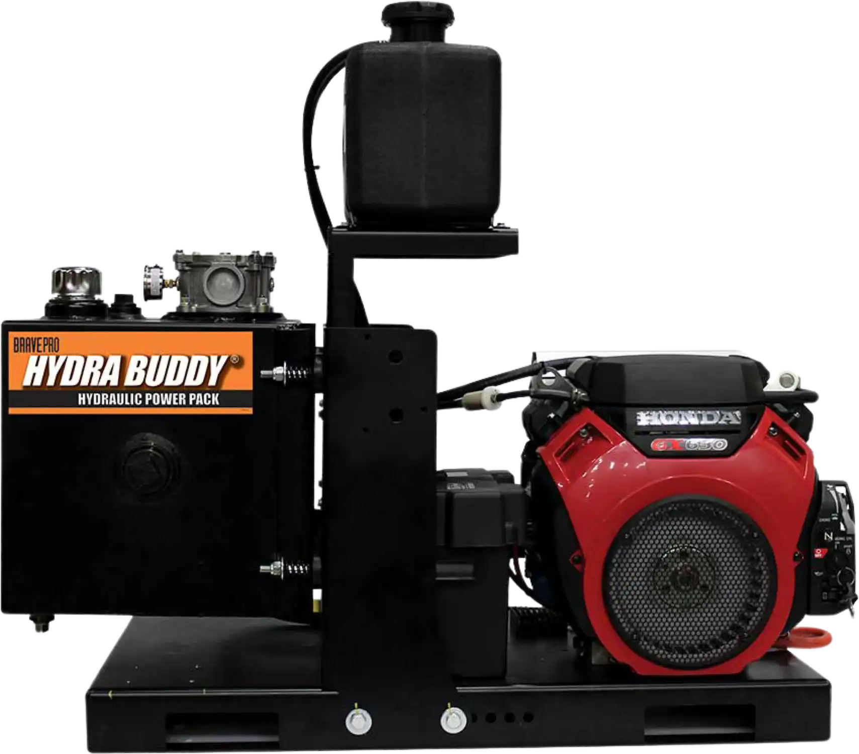 Brave Hydraulic Power Pack Hydra Buddy 3000 PSI 9 GPM with Honda GX630 Engine Skid Mount Electric Start HBHS600GXE New