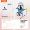 Vevor Cotton Candy Machine with Cart 1000W Commercial Stainless Steel Bowl with Cover New