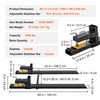 Vevor Pallet Fork Clamp On Attachable 60" 4000 lbs With Adjustable Stabilizer Bar Heavy Duty New