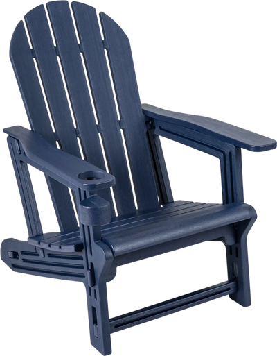 Costway HDPE Adirondack Chair Cup Holder Wooden Texture Patio 76975557 New