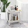 HIPS Shower Bench Seat with Handle Shower Head-White - Gallery View 1 of 10