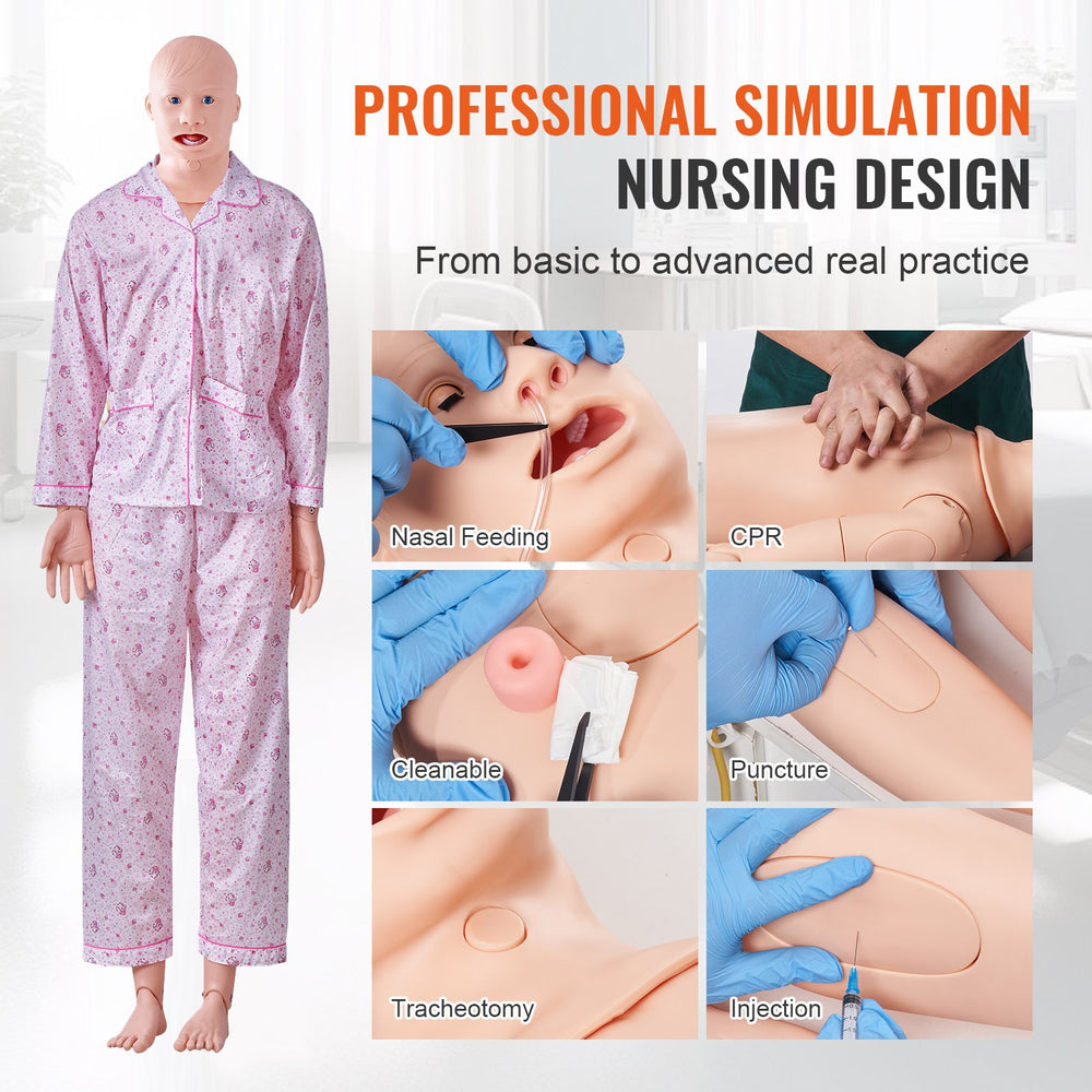 Vevor Training Manikin Life-Size PVC Male/Female Anatomical Model for Comprehensive Nursing Practice New