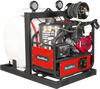 4000 PSI 4 GPM HONDA E-Start Engine Hot Water Pressure Washer Skid Mounted with 175 Gal Tank,  HPW40HT