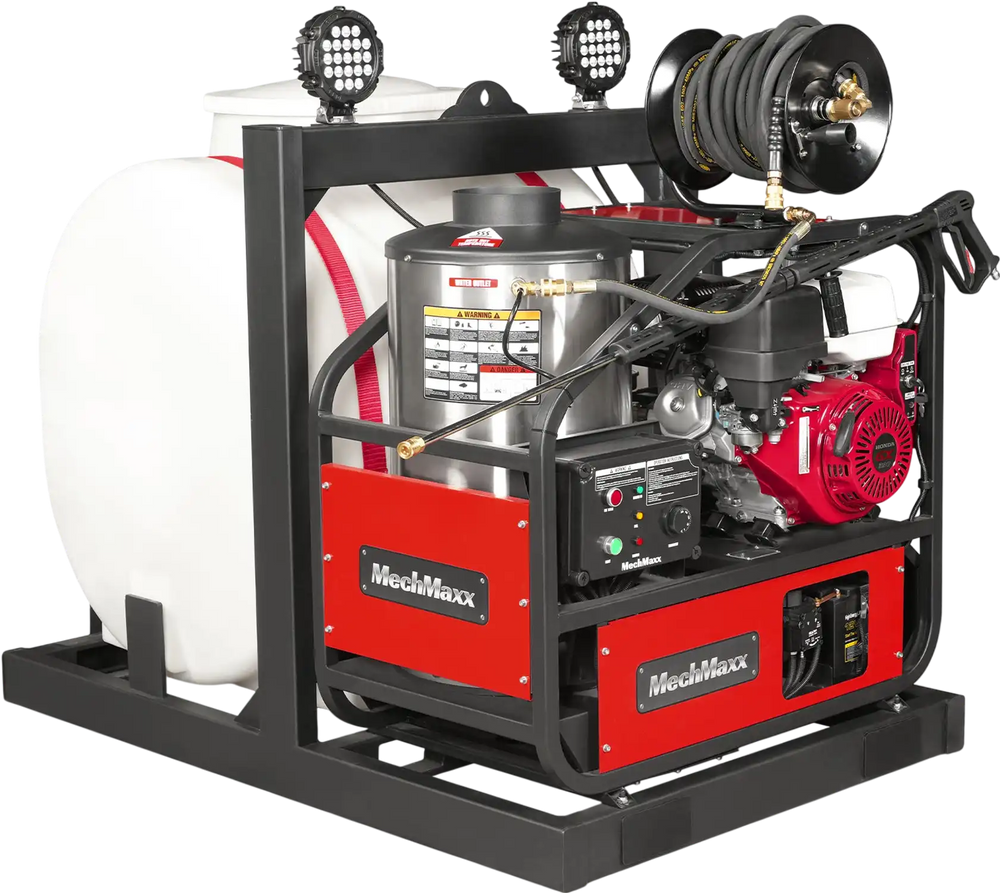 4000 PSI 4 GPM HONDA E-Start Engine Hot Water Pressure Washer Skid Mounted with 175 Gal Tank,  HPW40HT