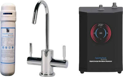 AquaNuTech Digital Instant Hot Water Dispenser with Contemporary Hot/Cold Faucet & Filtration New