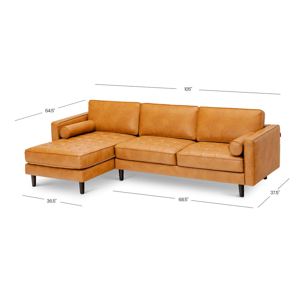 Costway Sectional Sofa Couch L-Shaped 3 Seat New