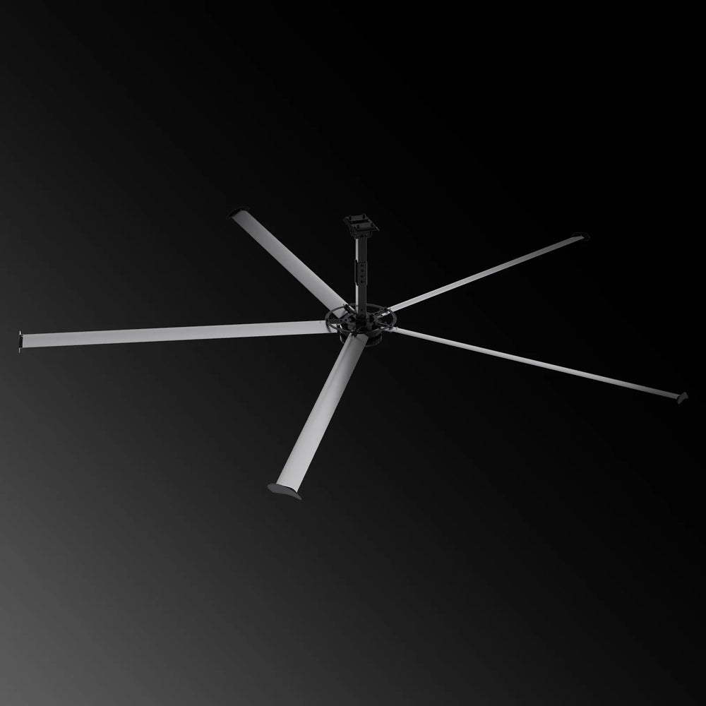 24FT HVLS Industrial Ceiling Fan 208-240V 1Ph - Energy Efficient Large Area Air Circulation Fan for Warehouses & Factories,  24FT1PH