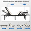 Costway Twin or Queen Size Bed Frame Electric Adjustable With Massage Modes New