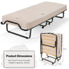 Costway Folding Bed Rollaway 76.5" x 31.5" Memory Foam Mattress Steel Frame with Dust-Proof Bag New