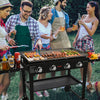 Vevor 36" Commercial Flat Top Griddle on Cart with Folding Tabletop 4-Burner Heavy Duty Steel LPG Gas Grill 60,000 BTU New