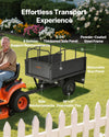 Vevor Steel Dump Cart 17 Cu Ft Heavy Duty 600 Lbs Capacity Tow Behind for ATV UTV Tractors New