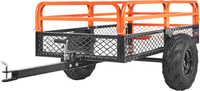 Vevor TC4268 ATV Dump Trailer Tow Behind Cart 1500 lbs 15 cu. ft. Capacity Removable Sides Heavy Duty Steel New
