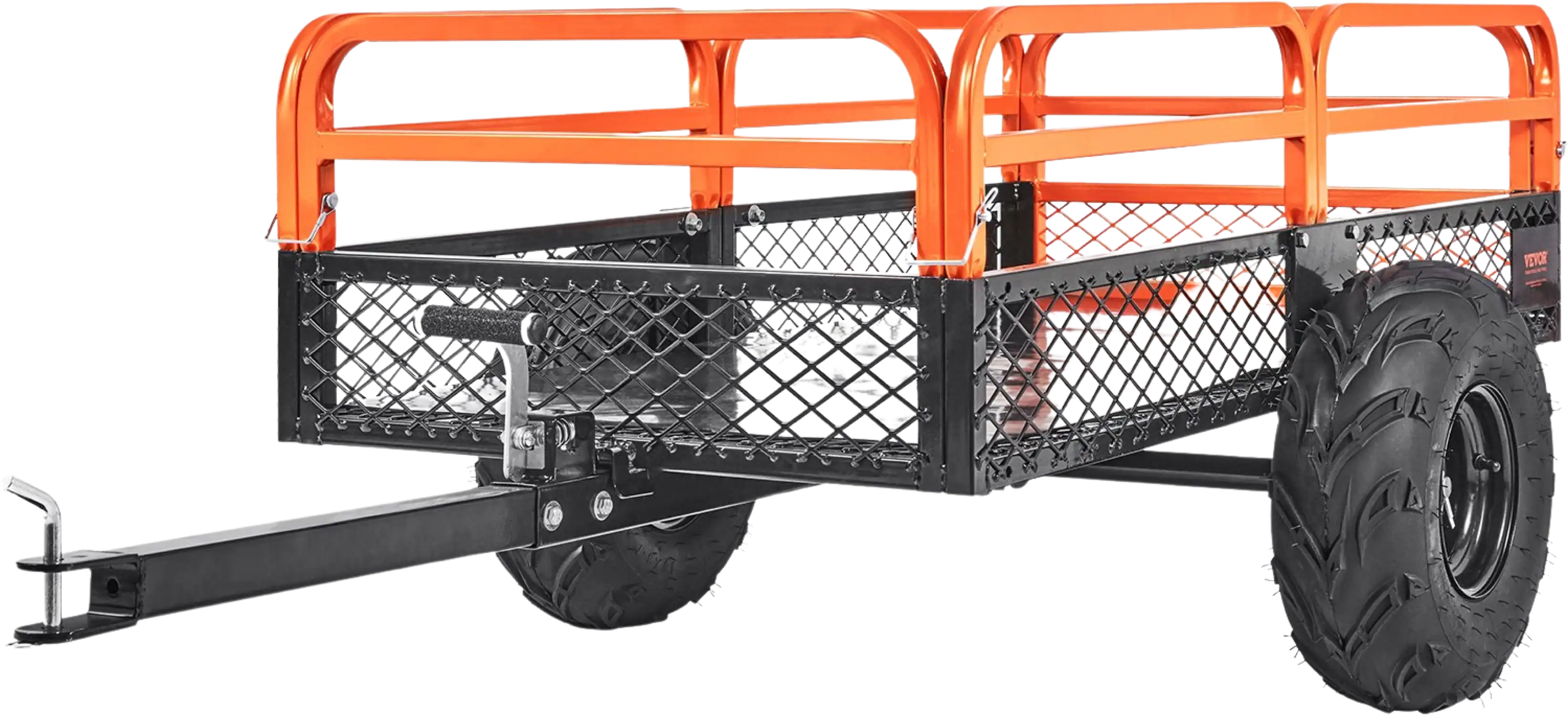 Vevor TC4268 ATV Dump Trailer Tow Behind Cart 1500 lbs 15 cu. ft. Capacity Removable Sides Heavy Duty Steel New