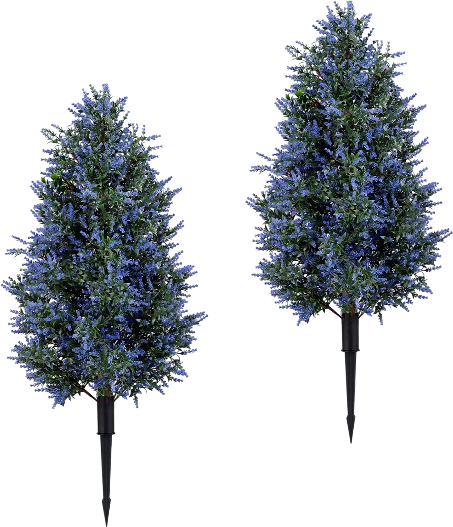 Costway 2 Pack 3.3' Artificial Lavender Topiary Trees Indoor/Outdoor Ground Spikes 45184093 New