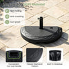 Half round patio umbrella base made of HDPE material, designed for 7-8 ft umbrellas, featuring a classic diamond.