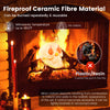Realistic beige ceramic fibre skull decoration for Halloween, fireproof and reusable, perfect for spooky campfires.