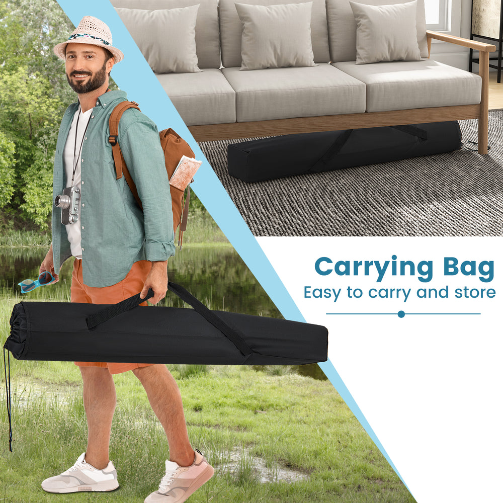Carrying bag for hammock with stand, easy to carry and store, designed for outdoor use and convenience.