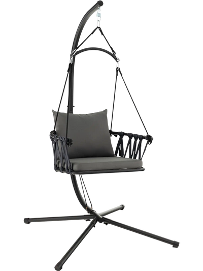Costway Hanging Swing Chair with Stand Hammock 85437296 New