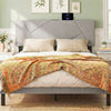 Headboard for Full Size Bed and Queen Geometric Upholstered Head Board-Gray - Gallery View 1 of 11