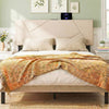 Headboard for Full Size Bed and Queen Geometric Upholstered Head Board-Beige - Gallery View 1 of 11