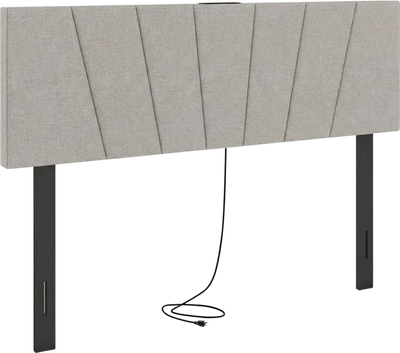Costway Geometric Upholstered Headboard for Queen/Full Bed 49264965 New