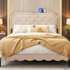 Headboard for Queen and Full Size Bed Tufted Upholstered Head Board-Beige - Gallery View 1 of 11