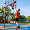Heavy-duty basketball return attachment with 6 sturdy hooks, designed for efficient solo shooting drills on standard.