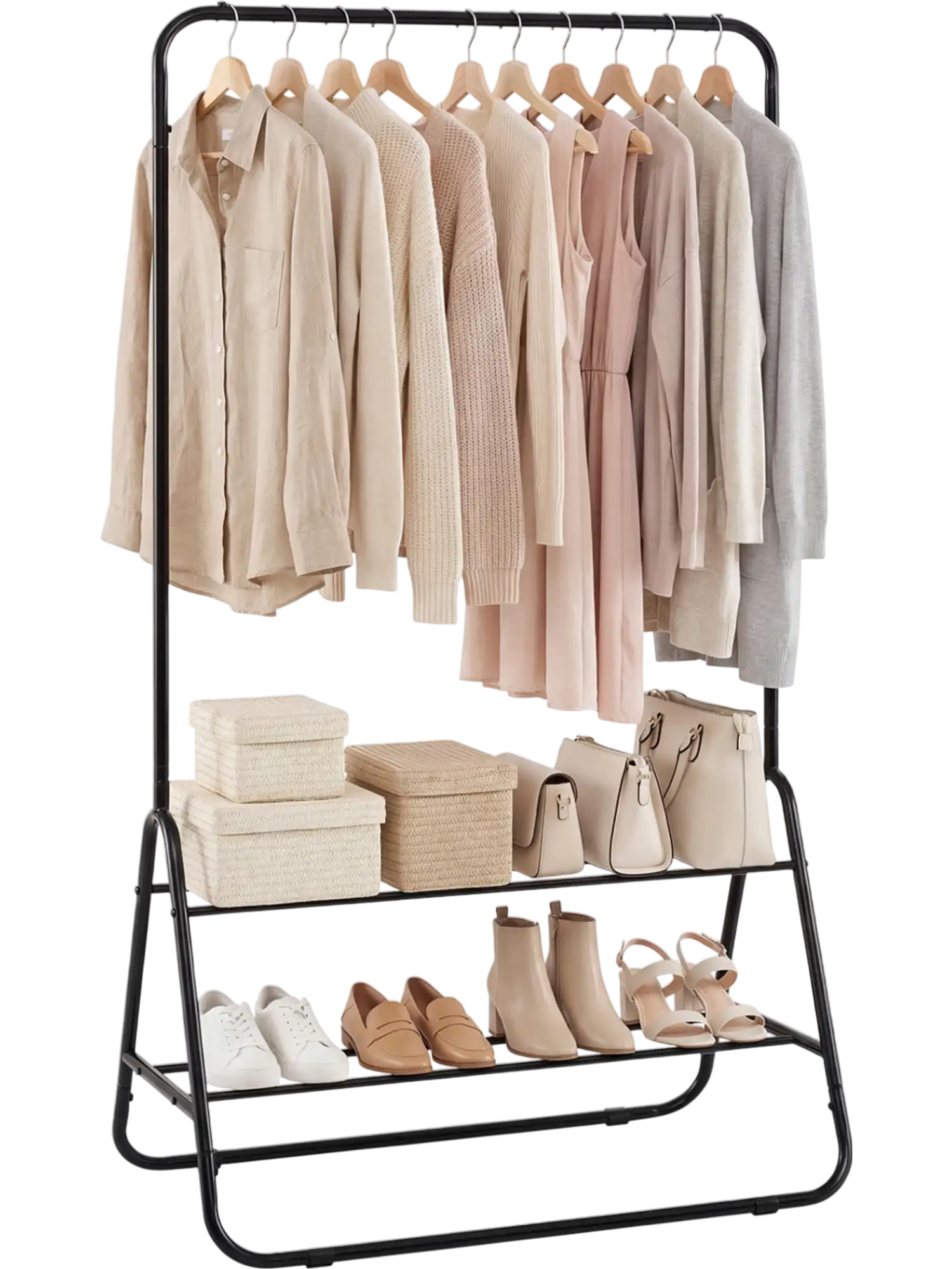Costway Heavy Duty Clothes Rack Wardrobe Hanging Rod Storage Shelves 38703197 New