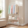 Heavy Duty Clothes Rack with Hanging Rod and Storage Shelves-White - Gallery View 1 of 9