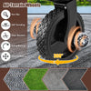 Close-up of all-terrain swiveling wheels with non-slip texture for the collapsible folding wagon cart, ideal for.