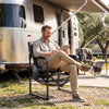 Heavy Duty Outdoor Camping Chair with Cup Holder and Side Pocket-Black - Gallery View 1 of 10