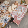 Height Adjustable Bedside Sleeper with Storage Bag and Soft Mattress for Baby-Pink - Gallery View 1 of 10