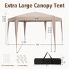 Extra large 13 x 11.5 ft khaki pop-up canopy tent with adjustable height, ideal for camping or outdoor events.
