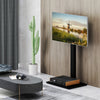 Height adjustable floor TV stand with AV shelf for 32-70 inch TVs, featuring a sturdy design and cable management.