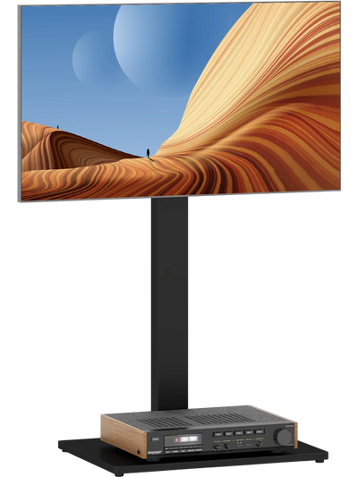 Costway Height Adjustable Floor TV Stand with AV Shelf for 32-70