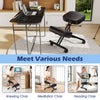 Height adjustable kneeling chair with thick padded cushions, suitable for reading, meditation, or posture correction.