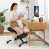 Height adjustable kneeling chair with thick padded cushions for posture correction, ideal for reading or meditation.