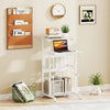 Height Adjustable Mobile Computer Stand-Up Desk with Two Modes-White - Gallery View 1 of 10